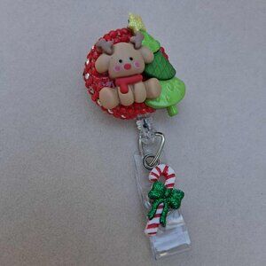 Christmas Reindeer Badge Reel